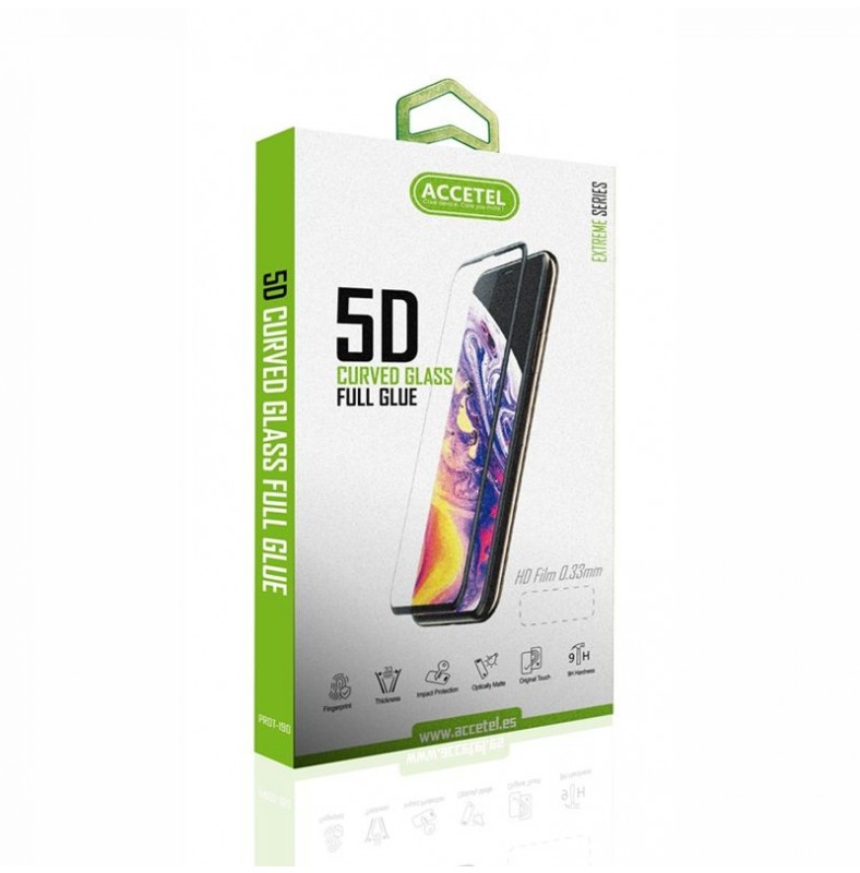 Comprar Cristal Templado Full Glue 5D para Iphone SE 2020 Protector de  Pantalla NEGRO con Pegamento Completo
