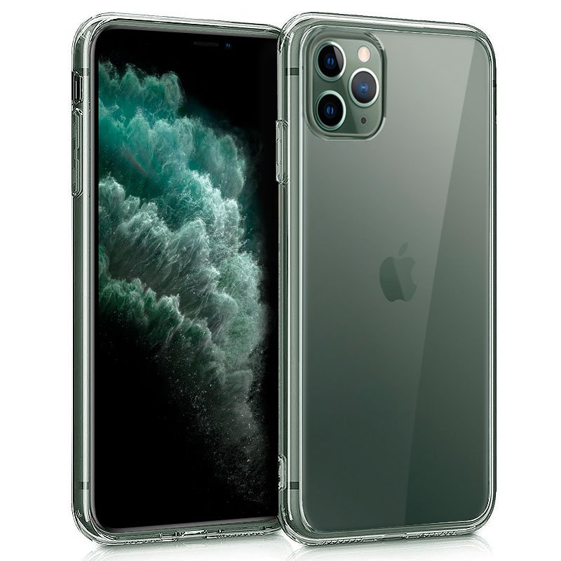 NEW'C Funda para iPhone 11 Pro MAX Carcasa Silicona Transparente Alta y 2X  Protector de Pantalla para iPhone 11 Pro MAX Cristal Templado -  Antiarañazos : : Electrónica