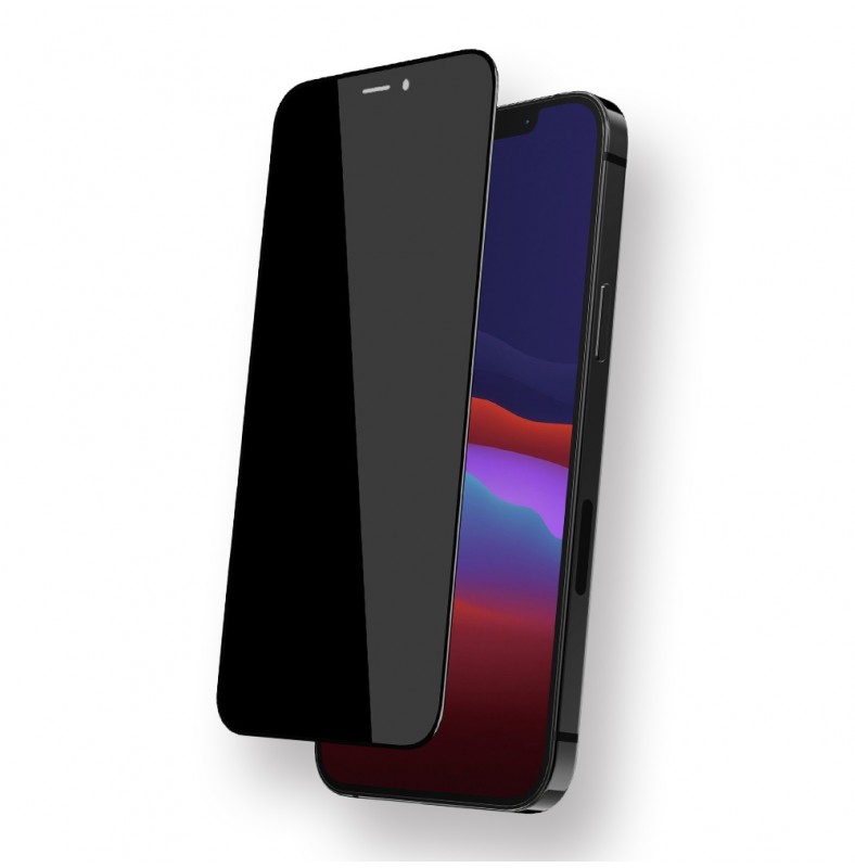 Protector de pantalla Apple Iphone 12 Mini Negro de Cristal Templado Vidrio  9H para movil - Todotumovil