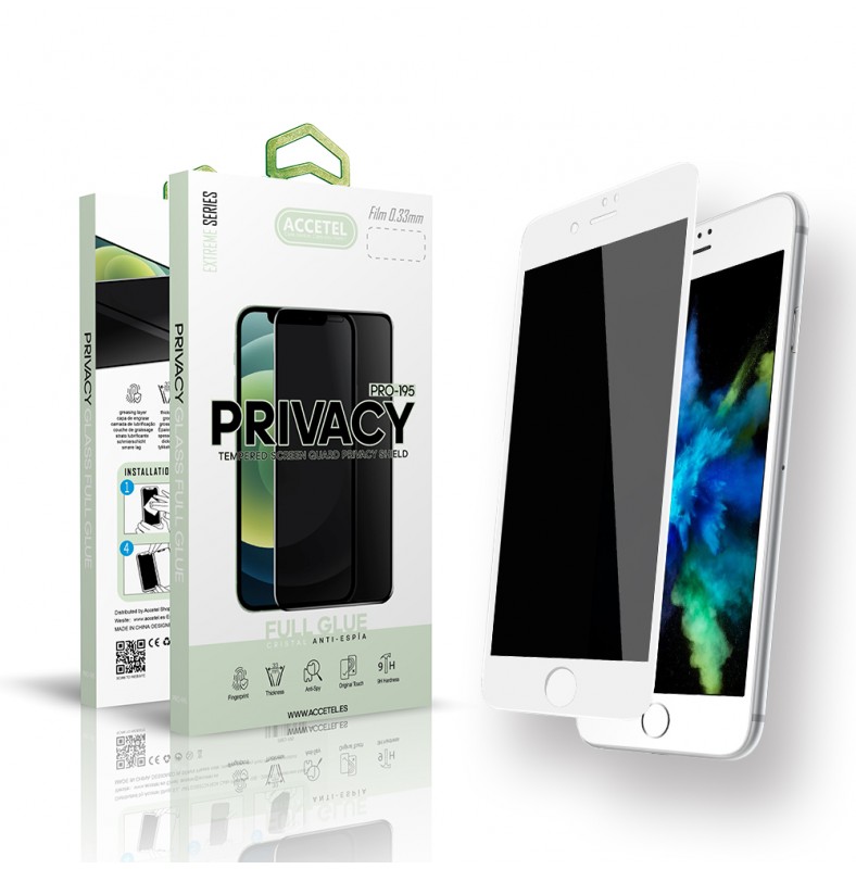 Cristal templado iPhone 7 Plus / 8 Plus Protector de pantalla privacidad  antiespías
