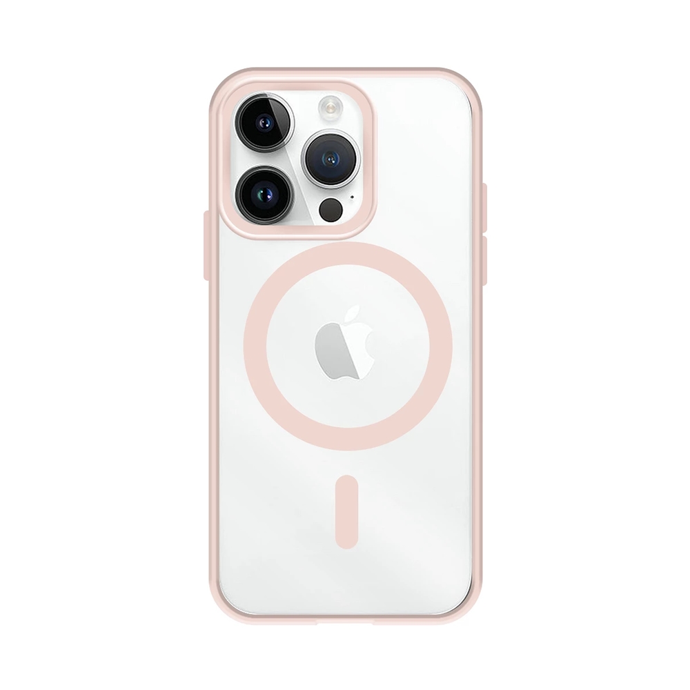 carcasa-silicona-con-bordes-de-color-MagSafe-para-iPhone-14-Pro-rosa